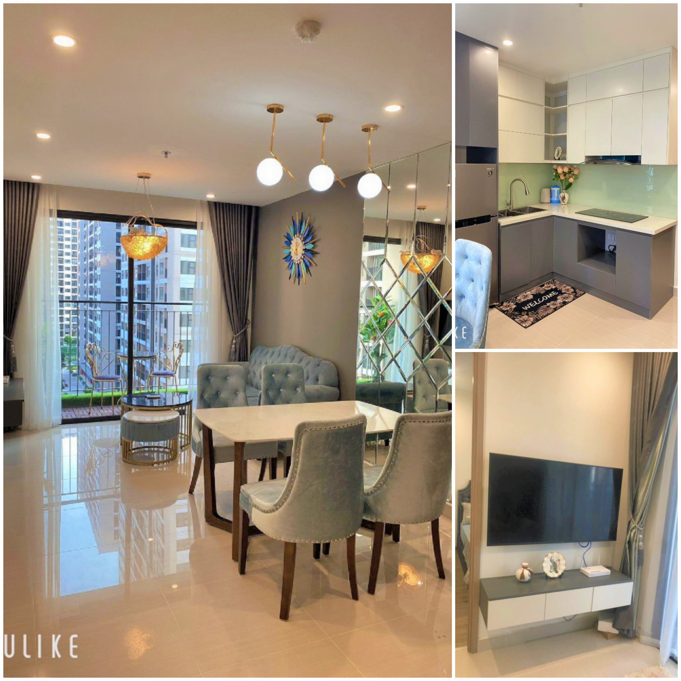 Luxury furniture 2 bedroom apartment for rent in Vinhomes Ocean Park, Gia Lam