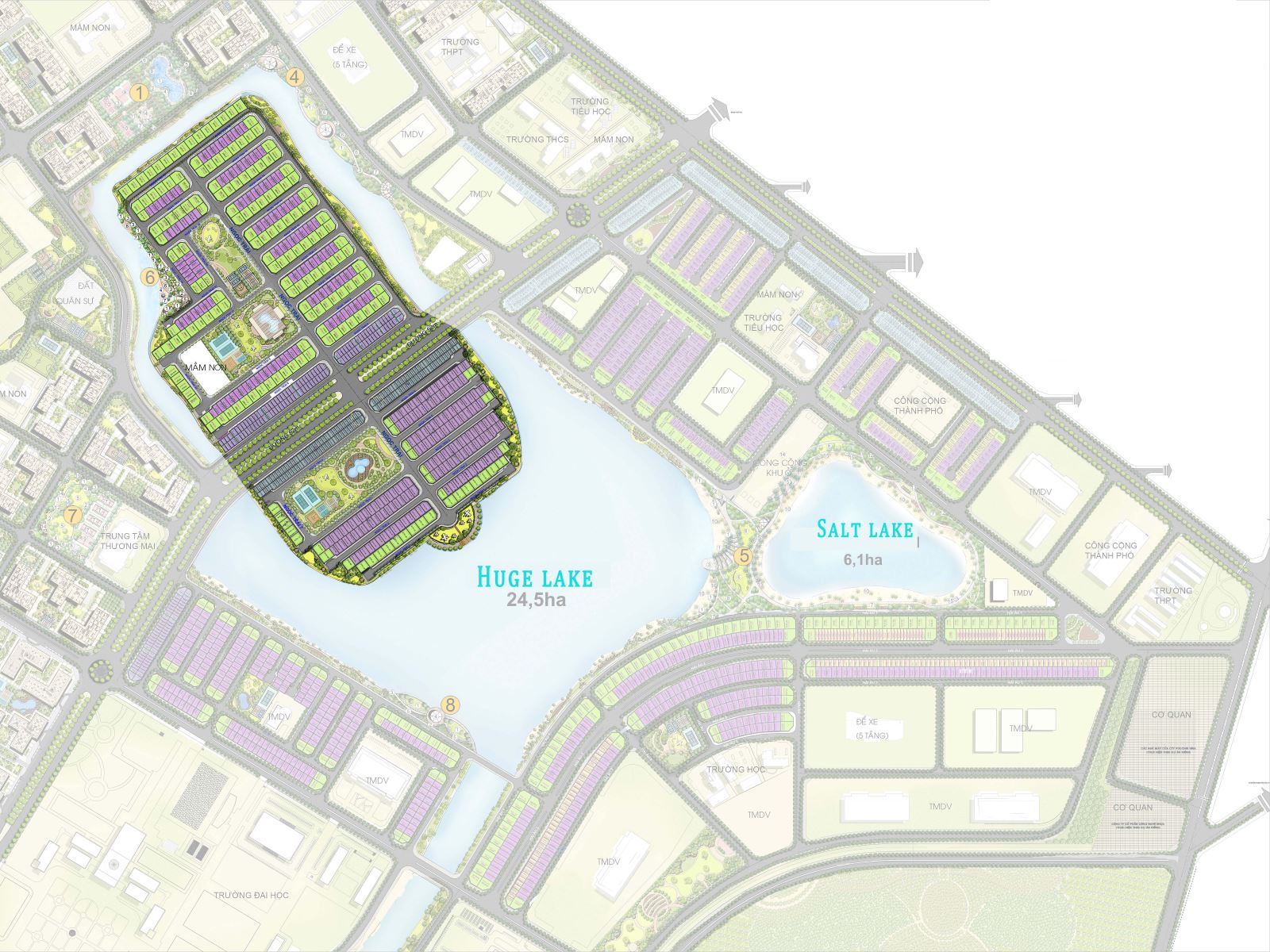 Location of Ngoc Trai villas in Vinhomes Ocean Park